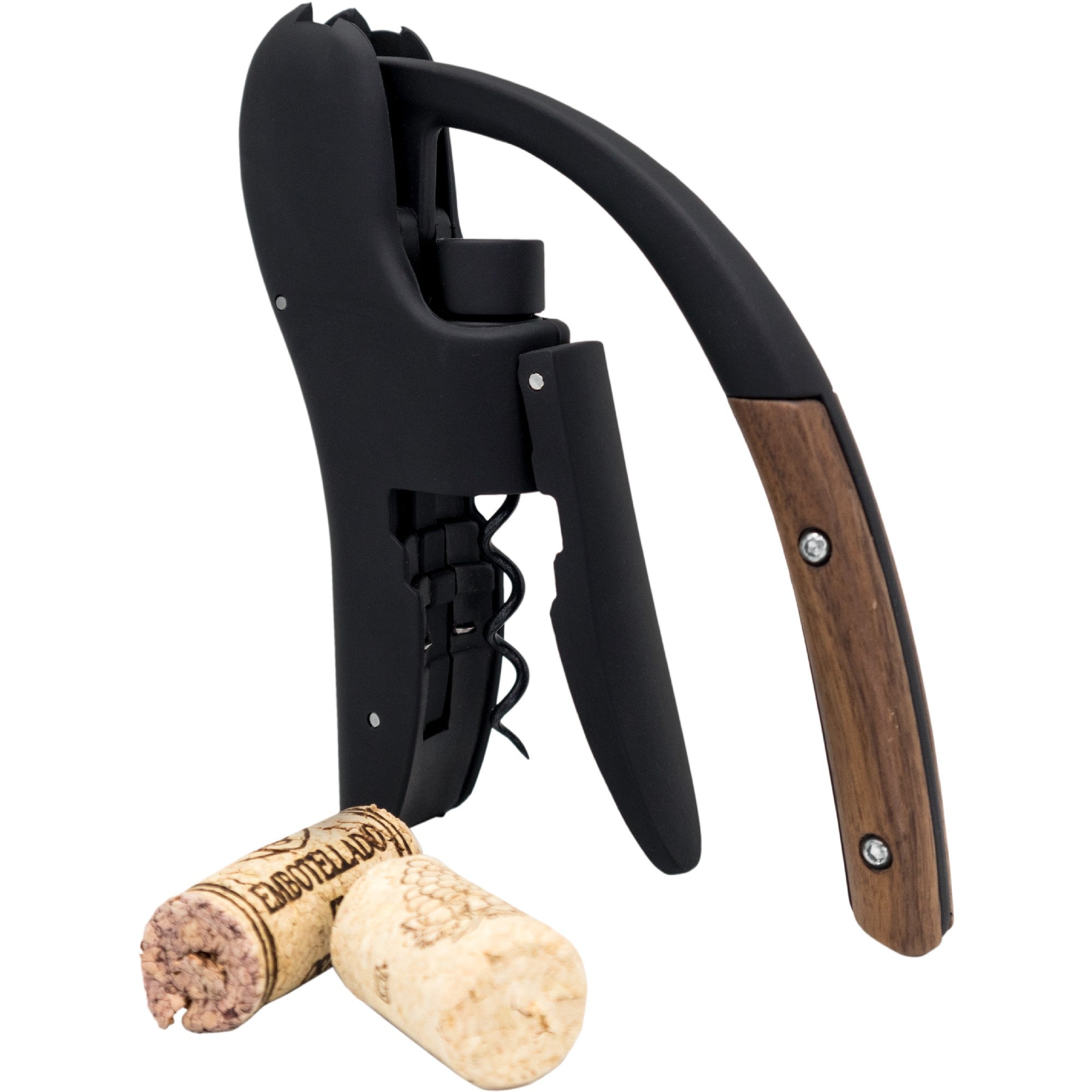 Sacacorchos de palanca con asas ergonómicas