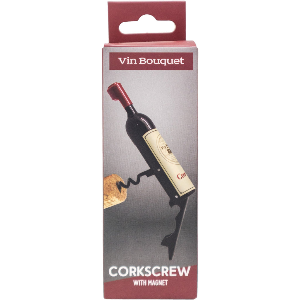 Sacacorchos forma botella de vino con imán