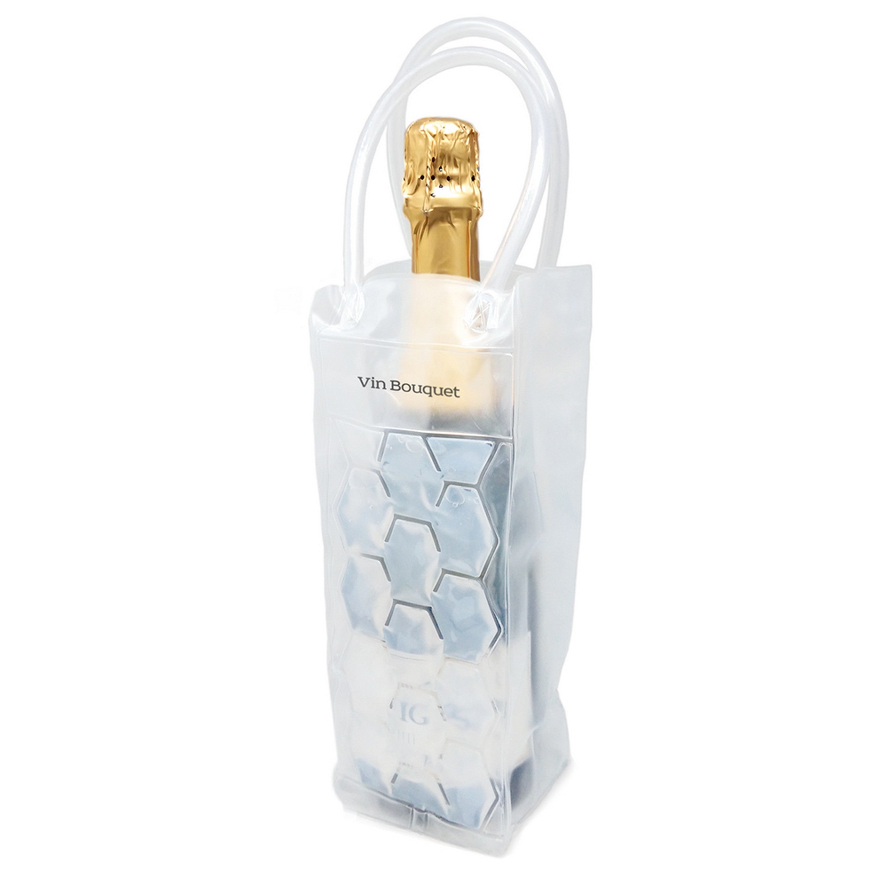 Bolsa enfriadora de gel transparente para botellas
