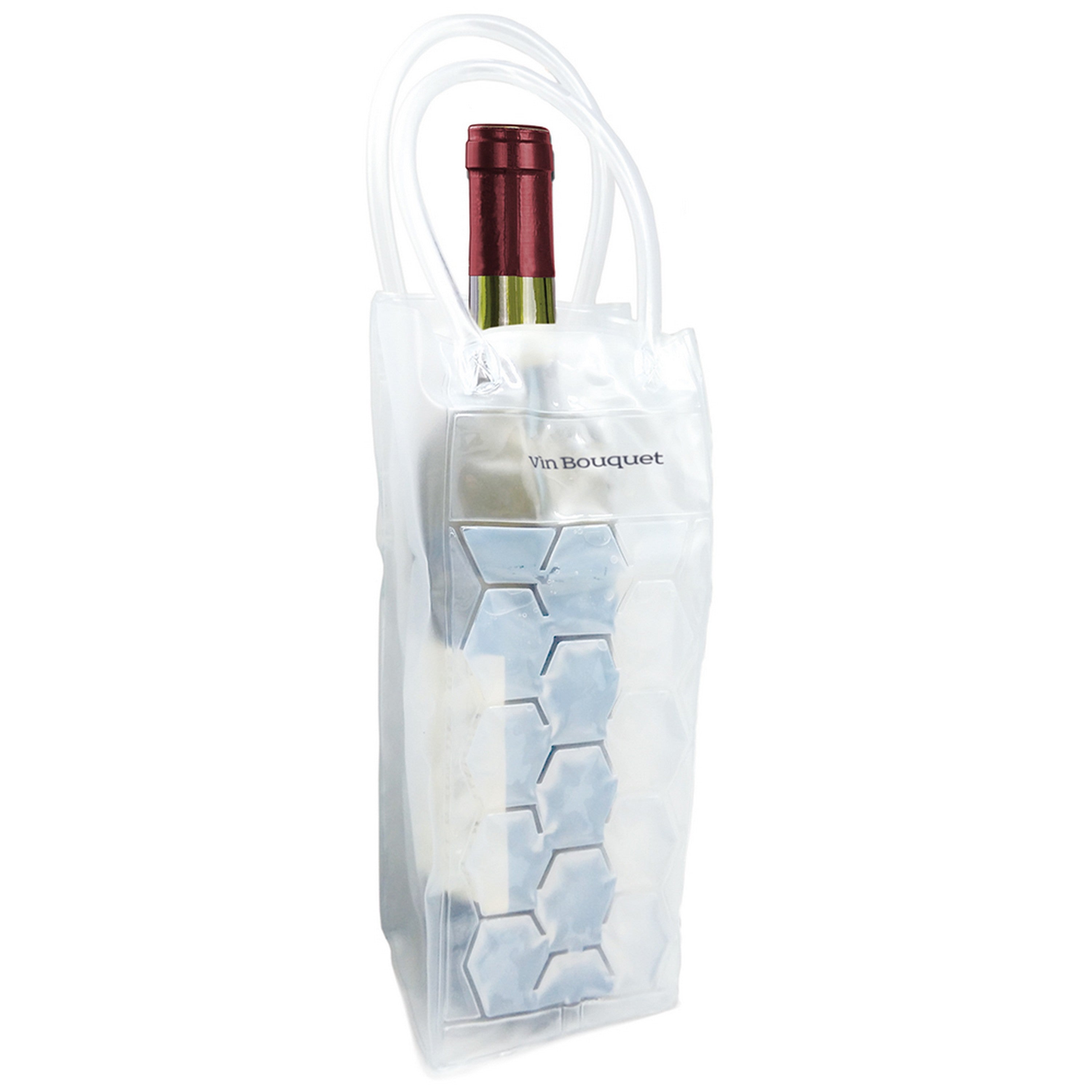 Bolsa enfriadora de gel transparente para botellas