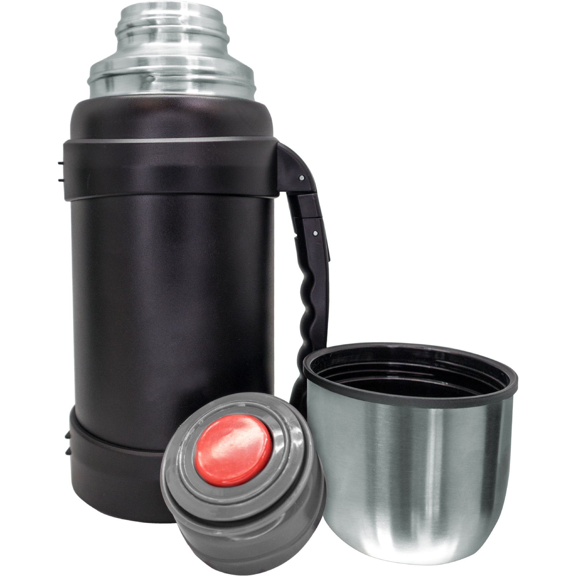 Termo acero inoxidable con vaso y tapón click