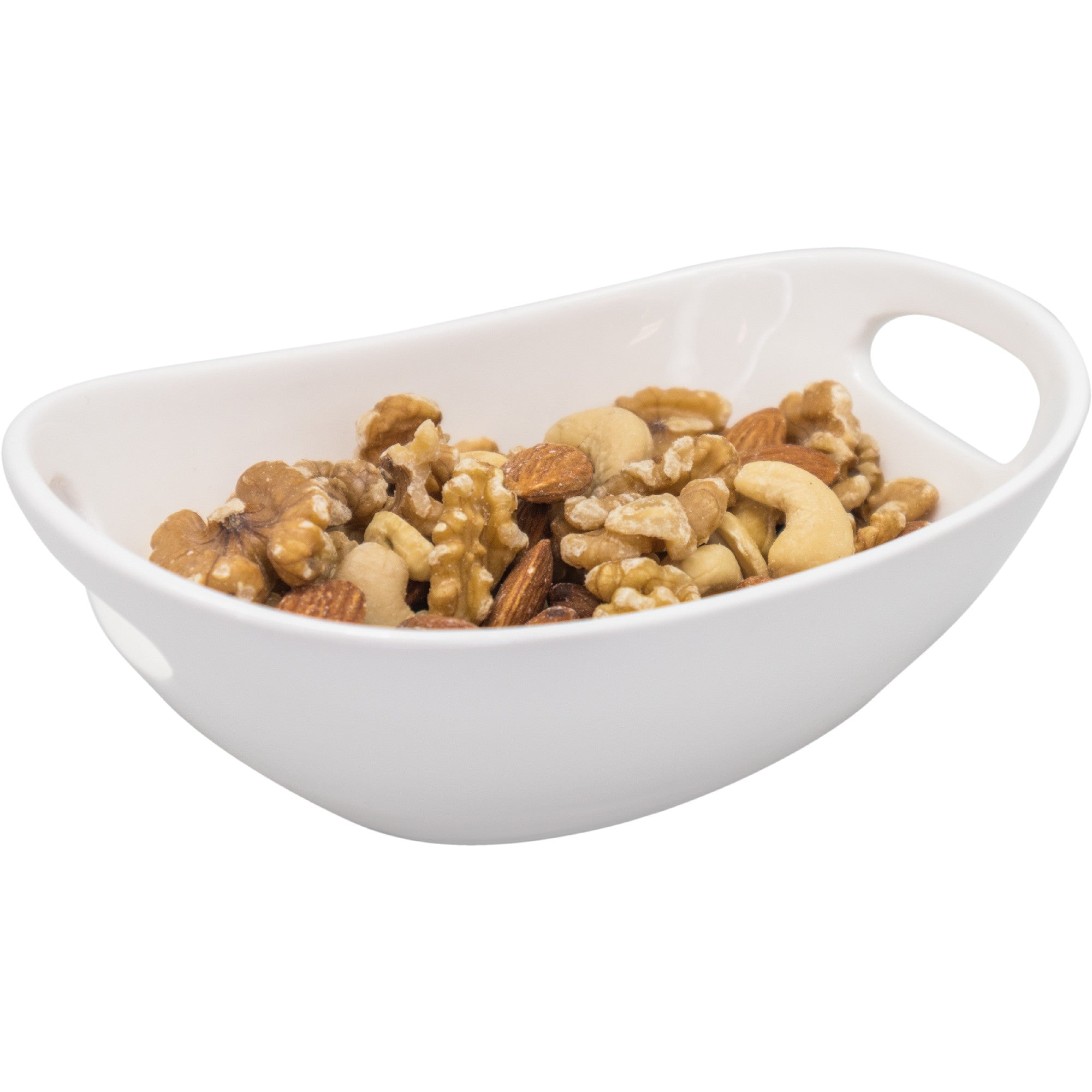 Bol Ovalado de Porcelana con Asas para Snacks