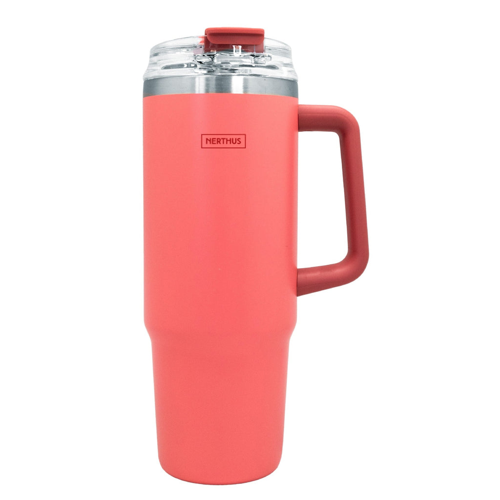 Taza térmica con tapa hermética y pajita