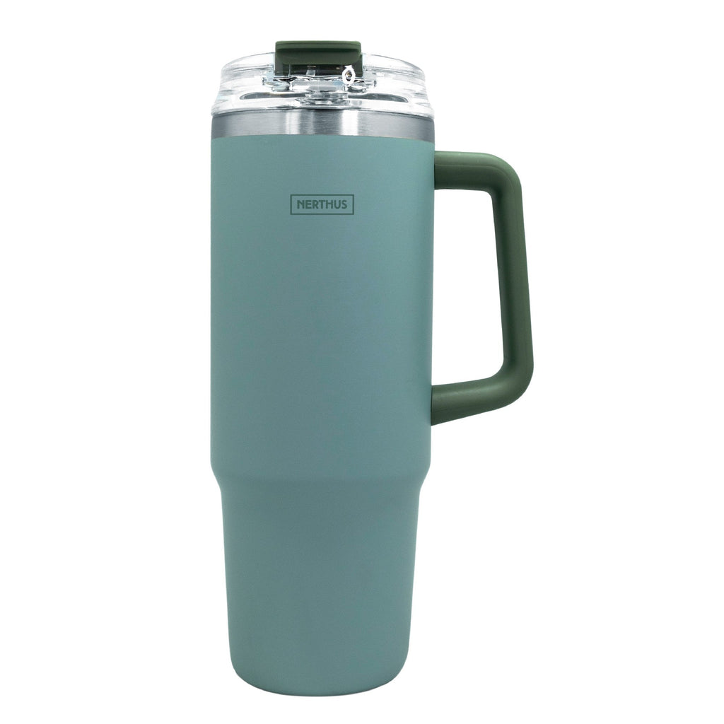 Taza térmica con tapa hermética y pajita
