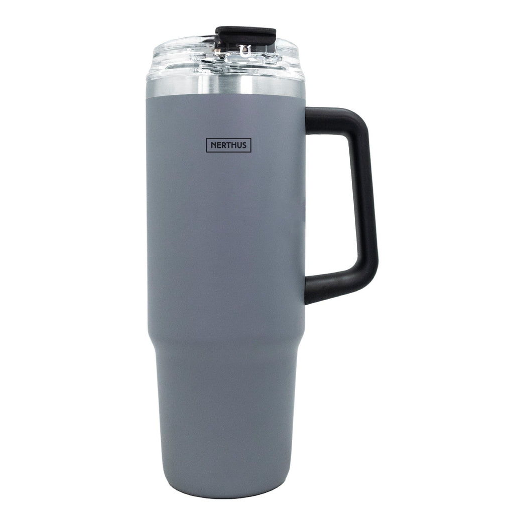 Taza térmica con tapa hermética y pajita