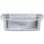 Recipiente Hermético de Acero Inoxidable Apto para Microondas - Rectangular