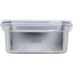 Recipiente Hermético de Acero Inoxidable Apto para Microondas - Rectangular