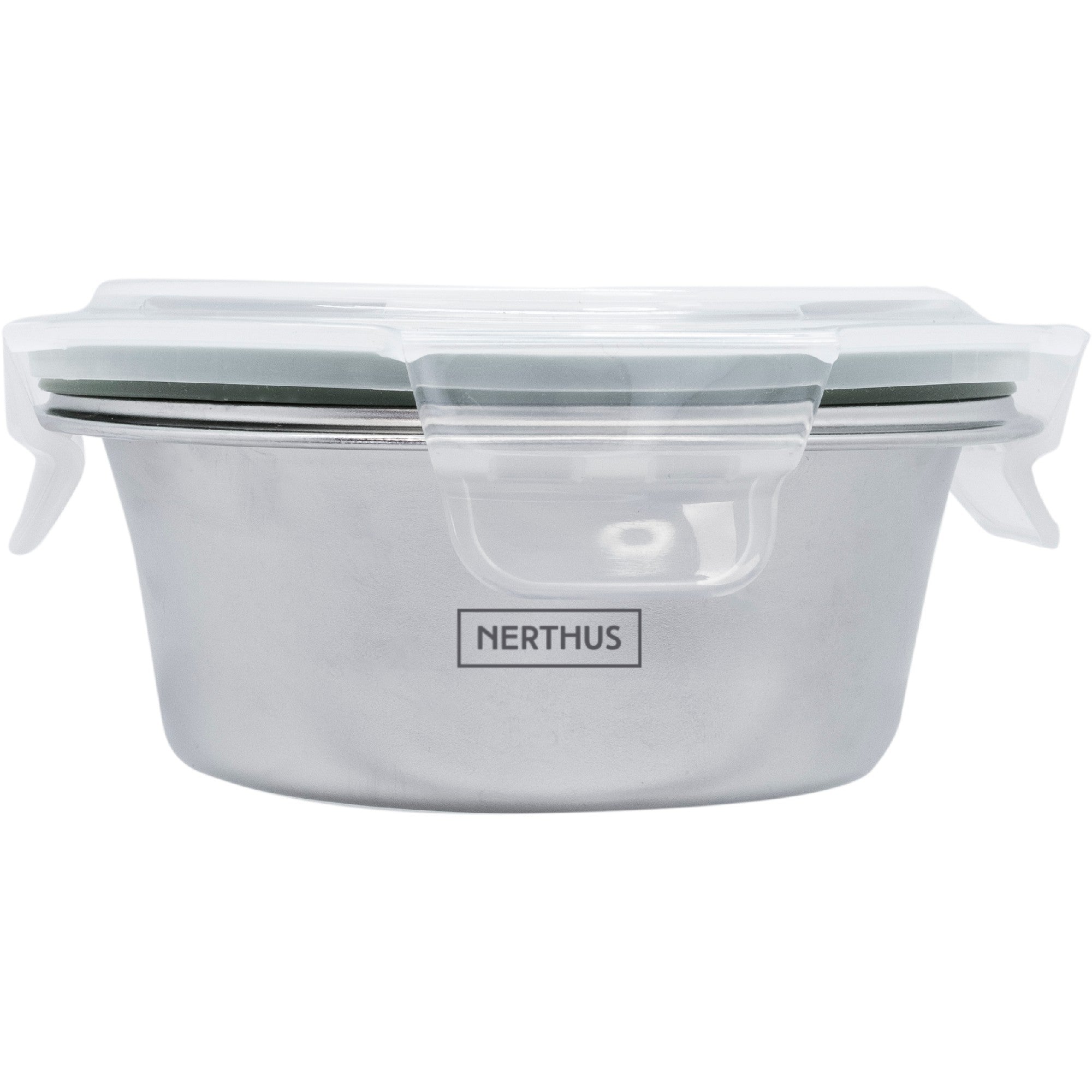 Recipiente Hermético de Acero Inoxidable Apto para Microondas - Redondo