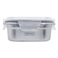 Recipiente Hermético de Acero Inoxidable Apto para Microondas - Cuadrado