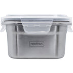 Recipiente Hermético de Acero Inoxidable Apto para Microondas - Cuadrado