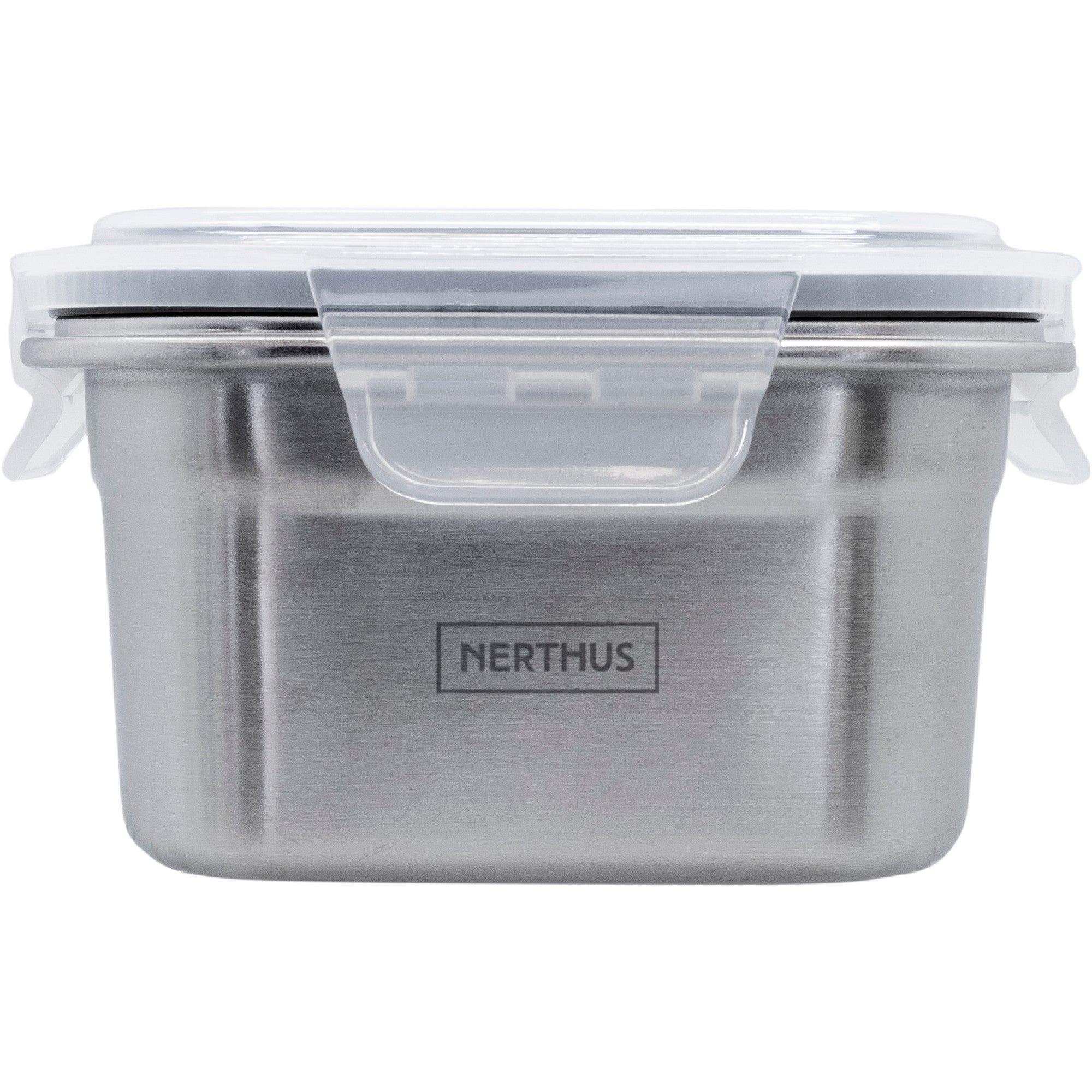 Recipiente Hermético de Acero Inoxidable Apto para Microondas - Cuadrado