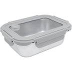Fiambrera de Acero Inoxidable con Tapa de Cristal – Apta Microondas