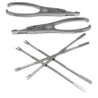 Set de utensilios para marisco con tenazas y pinchos