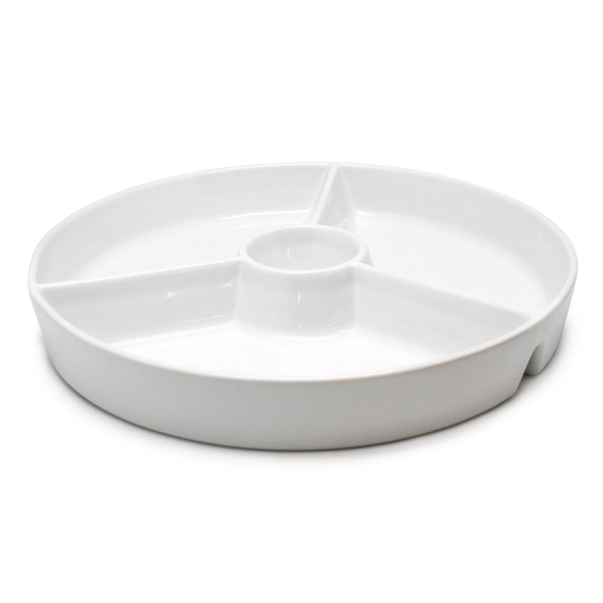 Plato para Snacks de Porcelana Redondo