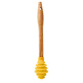 Cuchara para miel de silicona con mango de madera