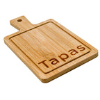 Tabla de bambú con mango para servir tapas