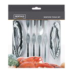 Set de utensilios para marisco con tenazas y pinchos