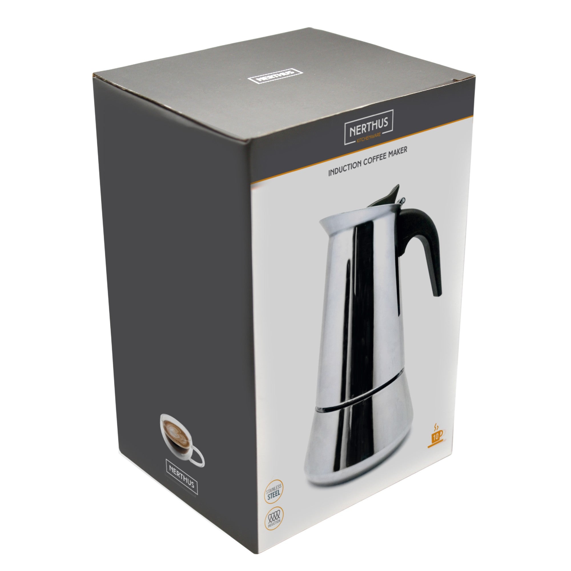 Cafetera Italiana Inducción Inoxidable