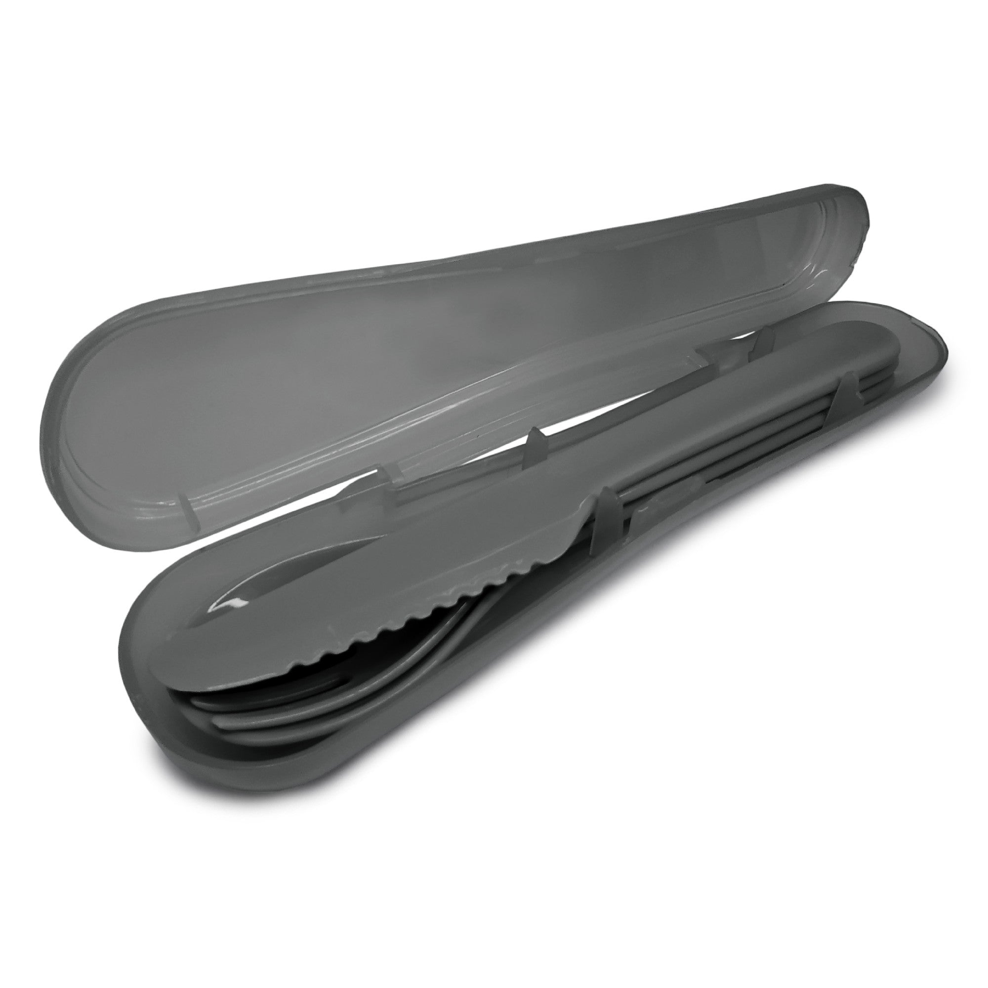 Set de Cubiertos de Oficina con Estuche Gris