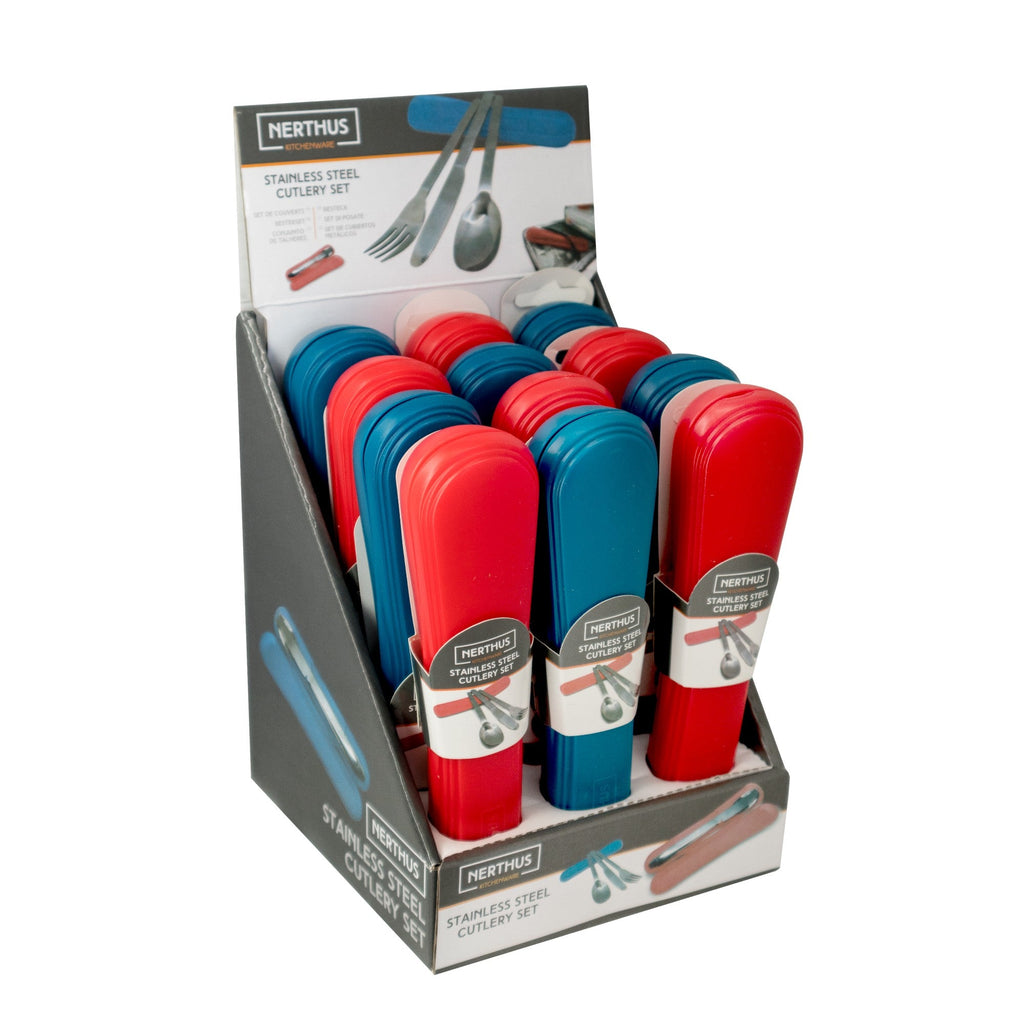 Set de Cubiertos de Acero Inoxidable con Estuche