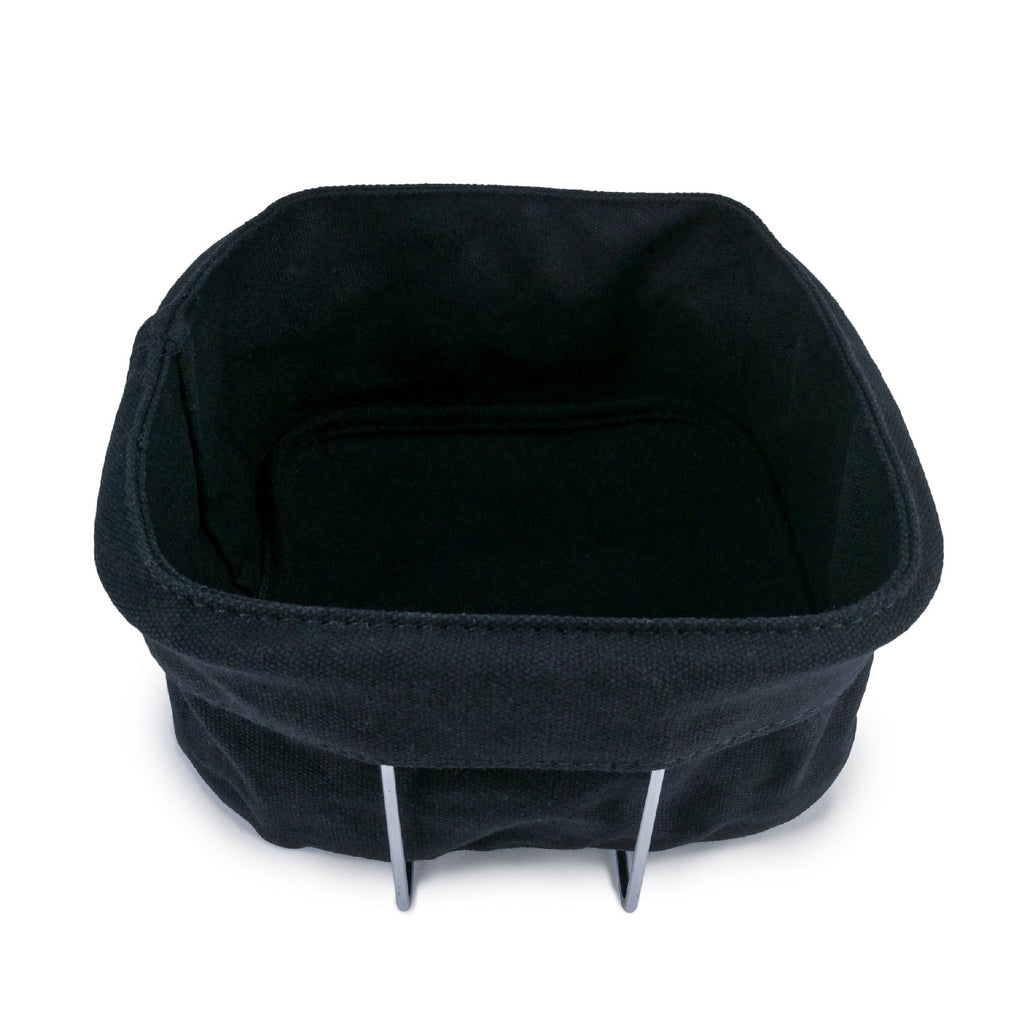 Cesta para pan con bolsa de algodón y soporte metálico