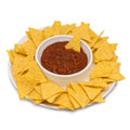 Plato Redondo para Snacks de Porcelana con Centro para Salsa