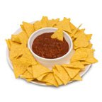 Plato Redondo para Snacks de Porcelana con Centro para Salsa