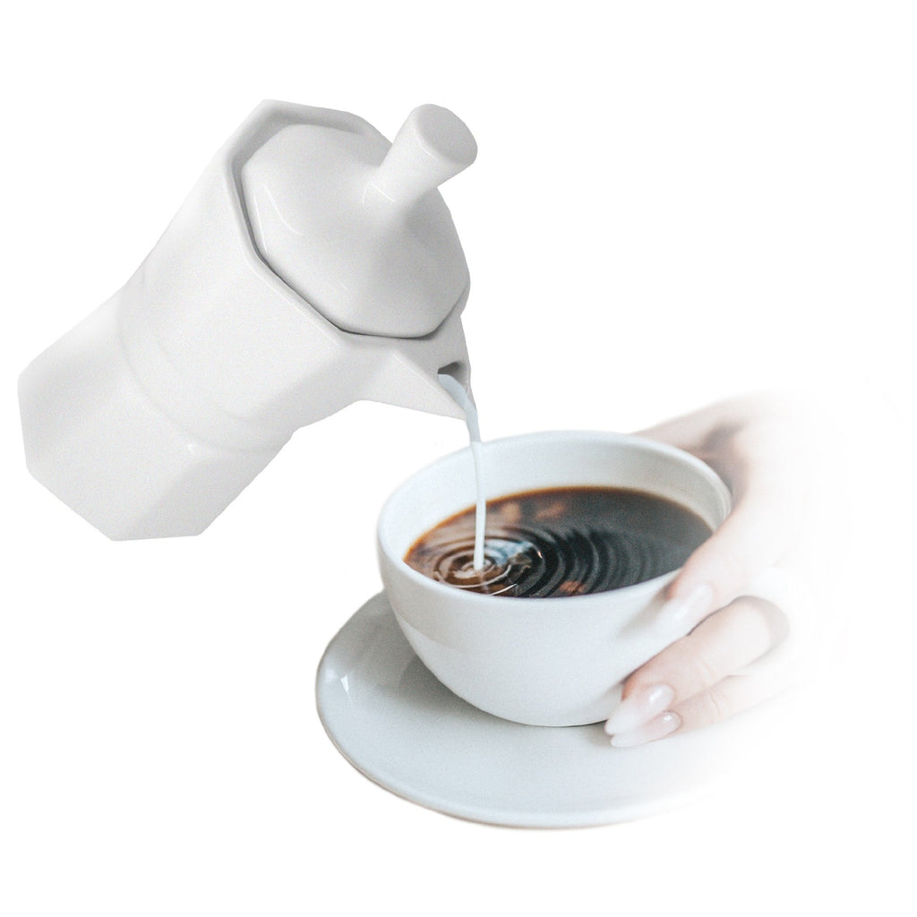 Jarra de leche de porcelana blanca 150 ml elegante