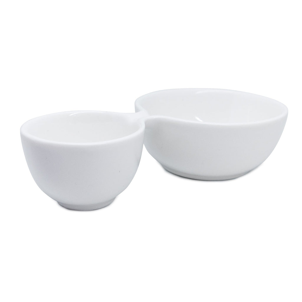 Cuenco Doble de Porcelana para Aperitivos