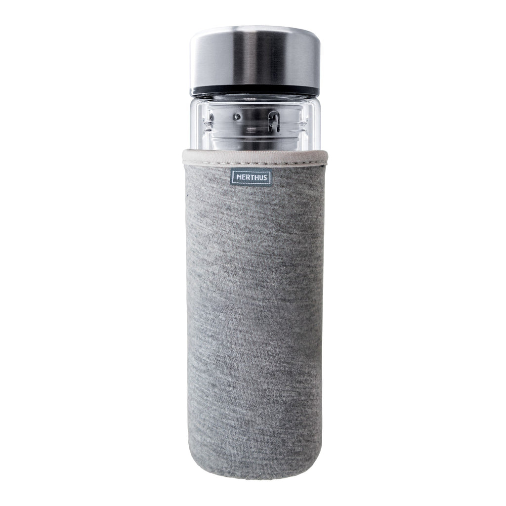 Botella Cristal 350 ml con Infusor y Doble Pared