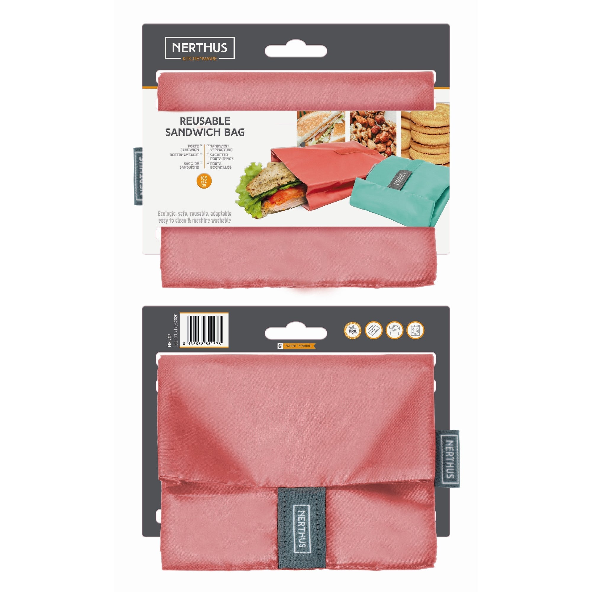 Bolsa Reutilizable para Sándwich Plegable