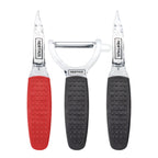 Set de peladores de acero inoxidable con mango ergonómico