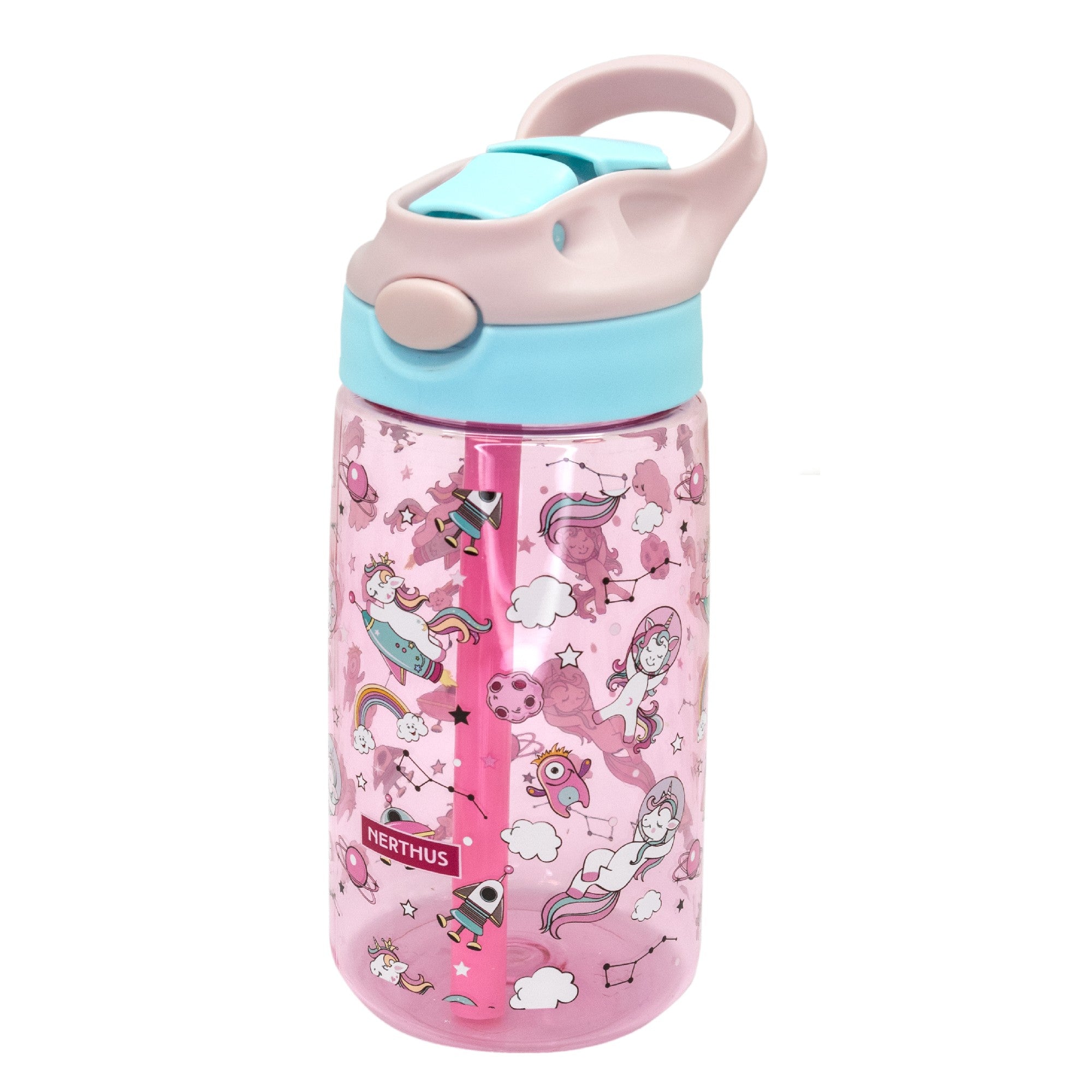 Botella Infantil Tritán 450 ml con Pajita