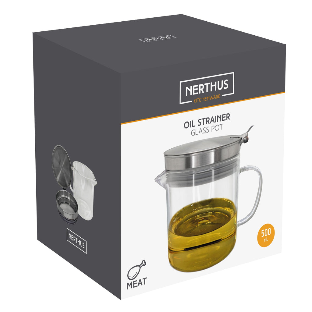 Grasera de Cristal 500 ml con Filtro
