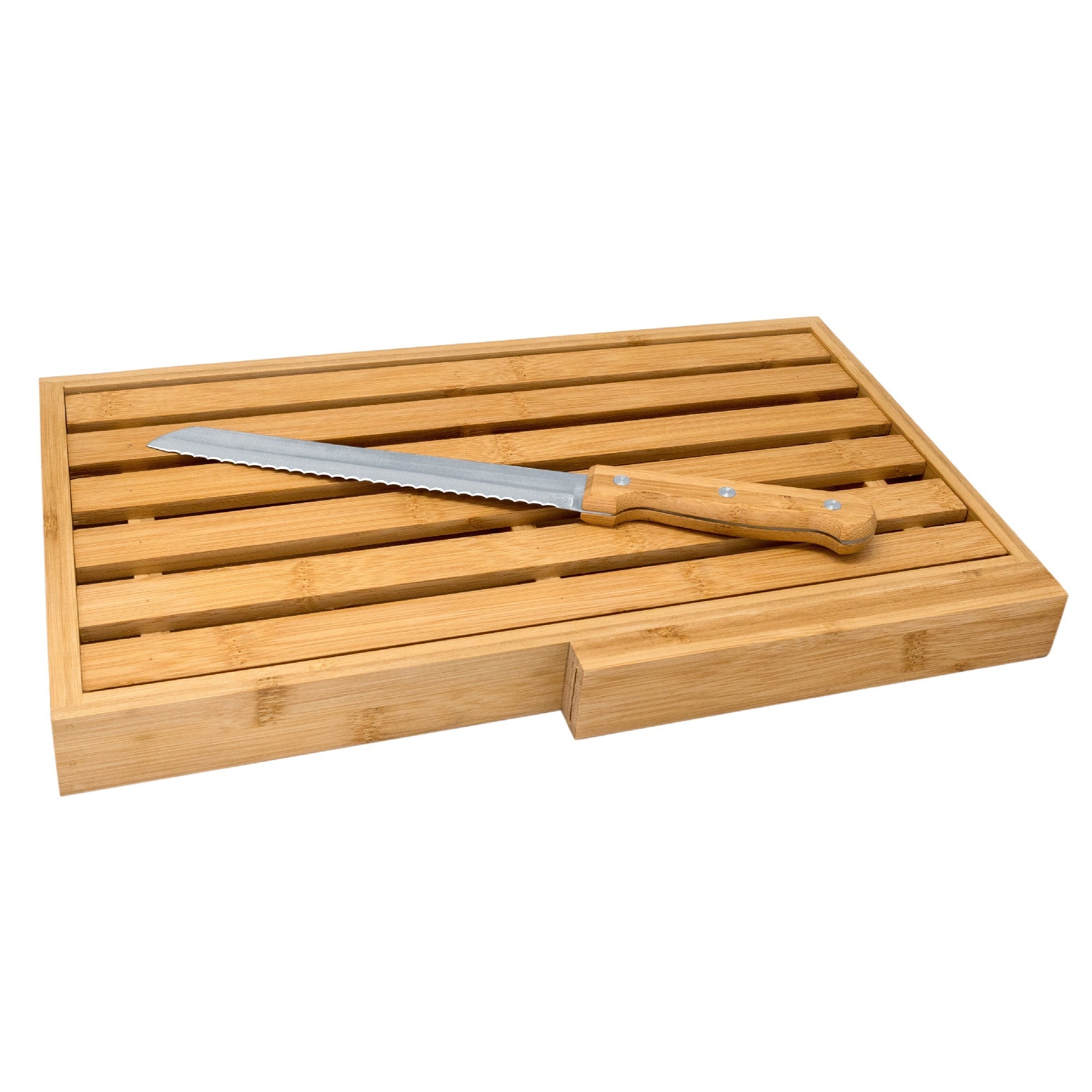Tabla de Corte de Bambú con Cuchillo
