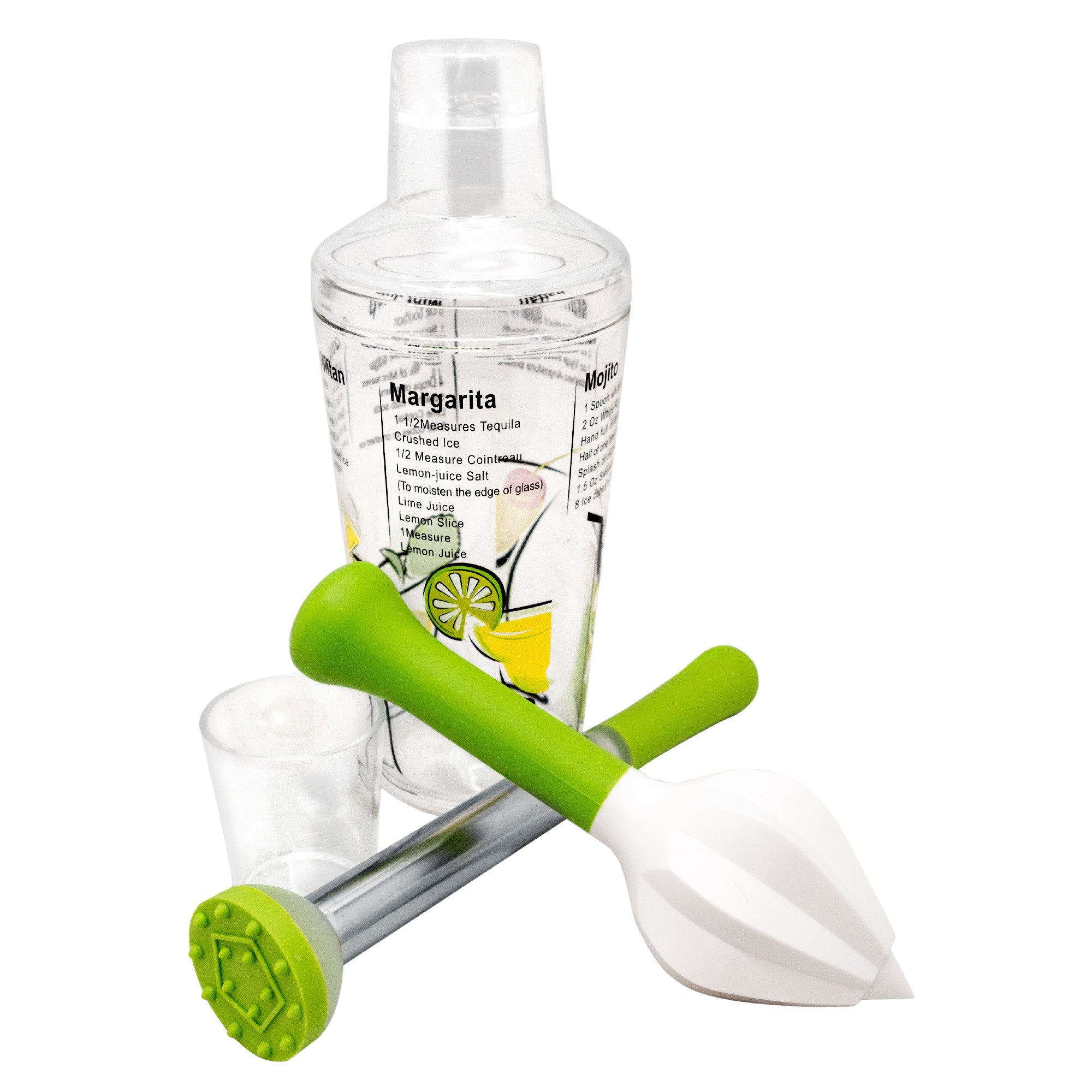 Set de cóctel con coctelera y accesorios ABS