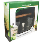 Set para mojito y caipirinha con vasos y accesorios
