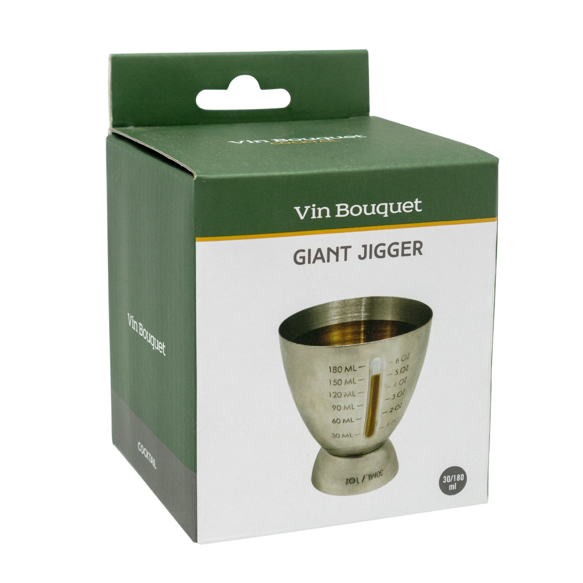 Medidor Coctelería Gigante Acero Inoxidable 30 a 180 ml