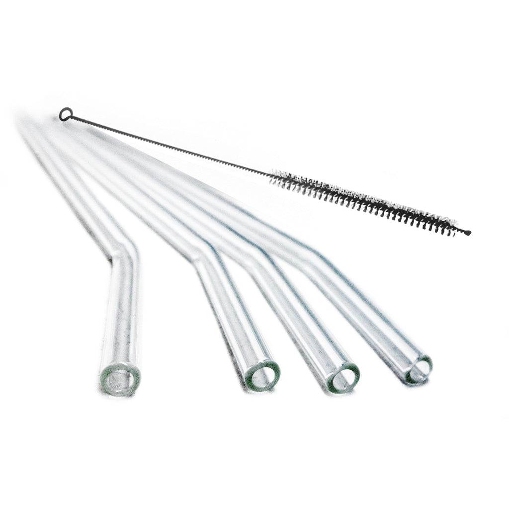 Pajitas de Cristal Reutilizables con Cepillo de Limpieza