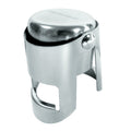 Tapón para cava y champagne en acero plata