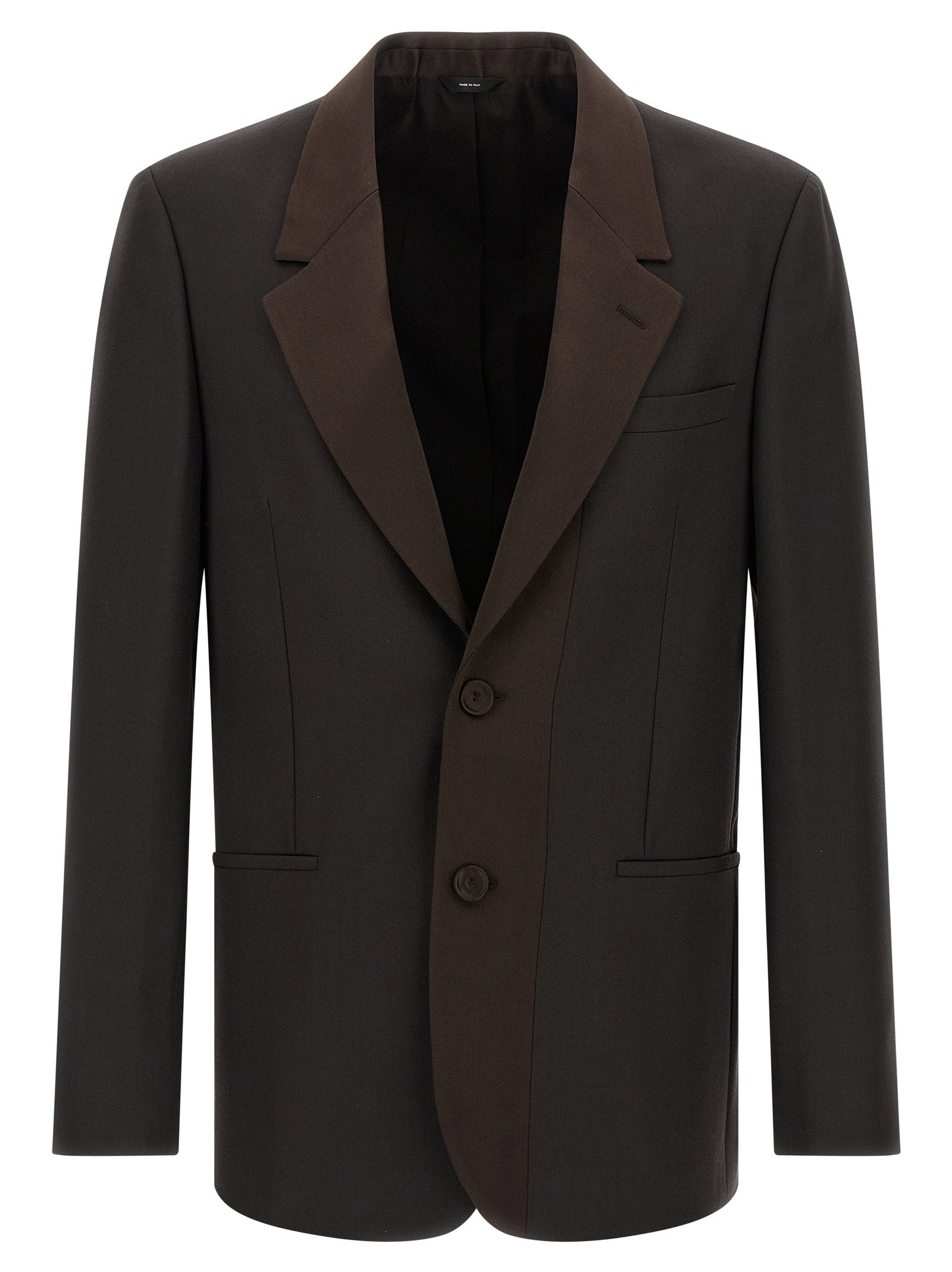 Fendi Wool Crêpe Blazer — brown