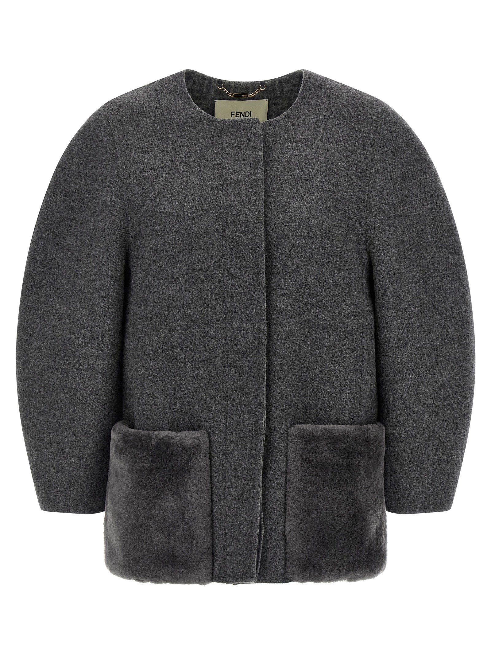 Fendi Coat — Gray