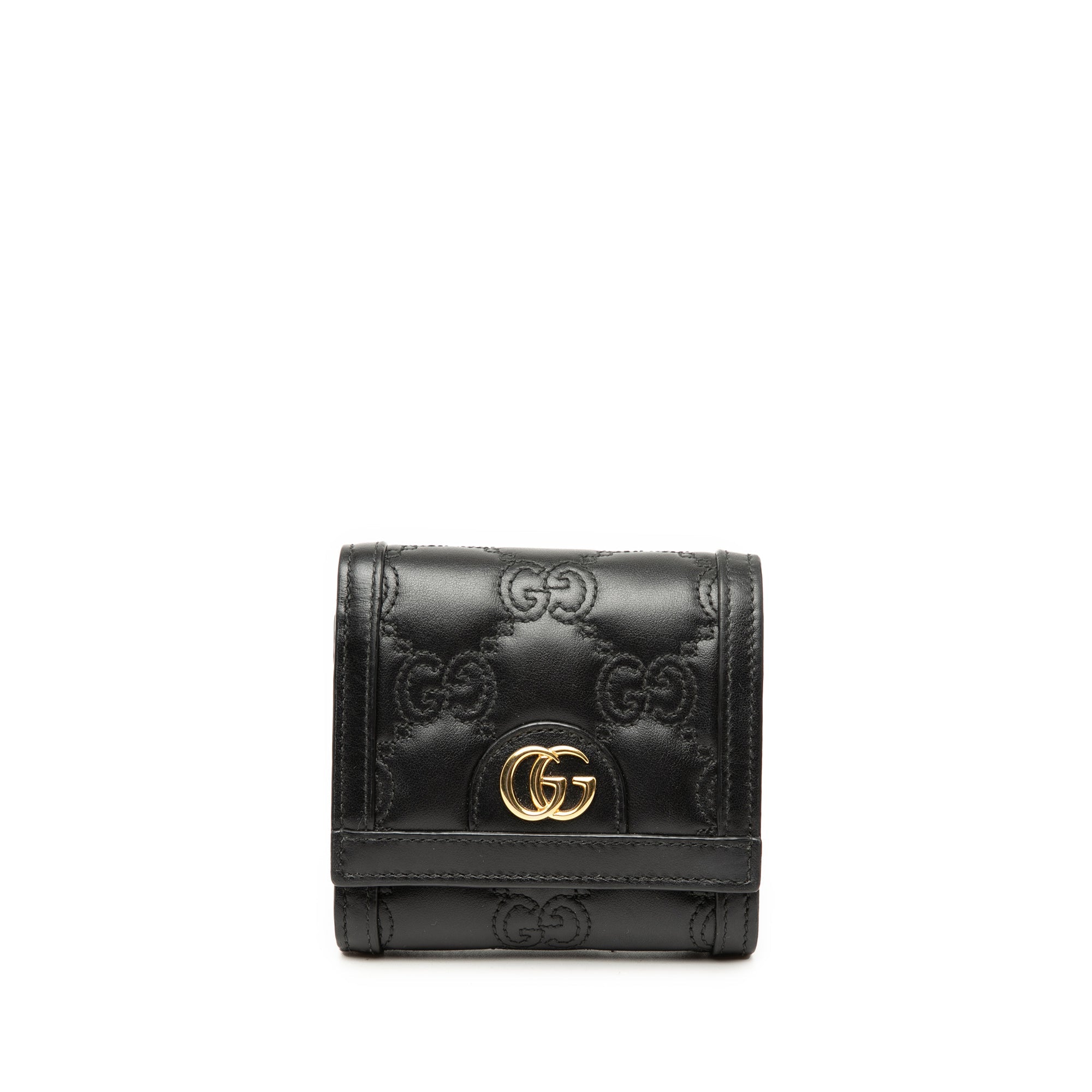 GG Matelasse Calfskin Card Case Wallet