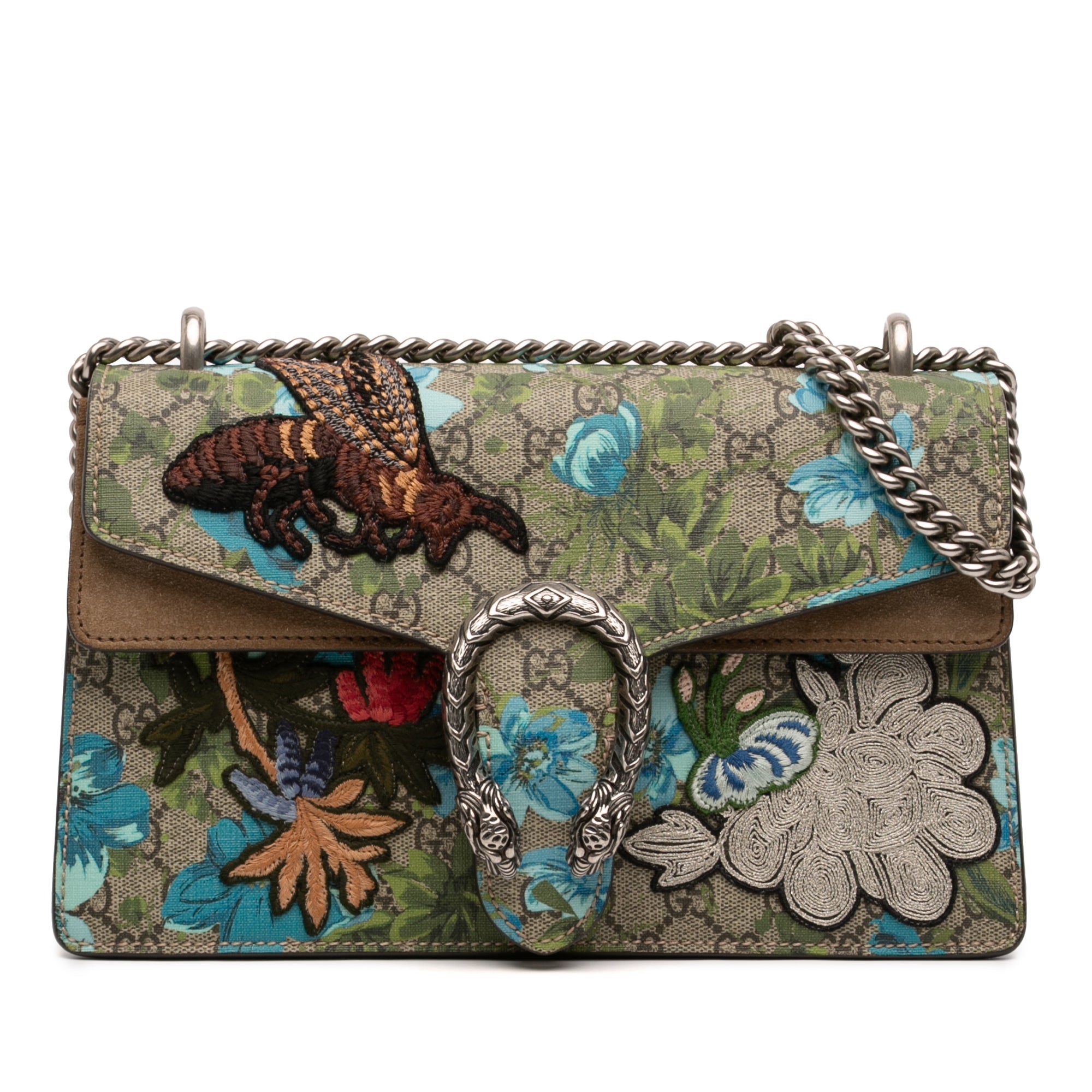 Medium GG Supreme Blooms and Bee Dionysus Shoulder Bag