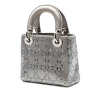 Mini Satin Cannage Crystal Embellished Lady Dior