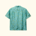 Fleur Camo Silk Button-Up Blue