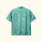 Fleur Camo Silk Button-Up Blue