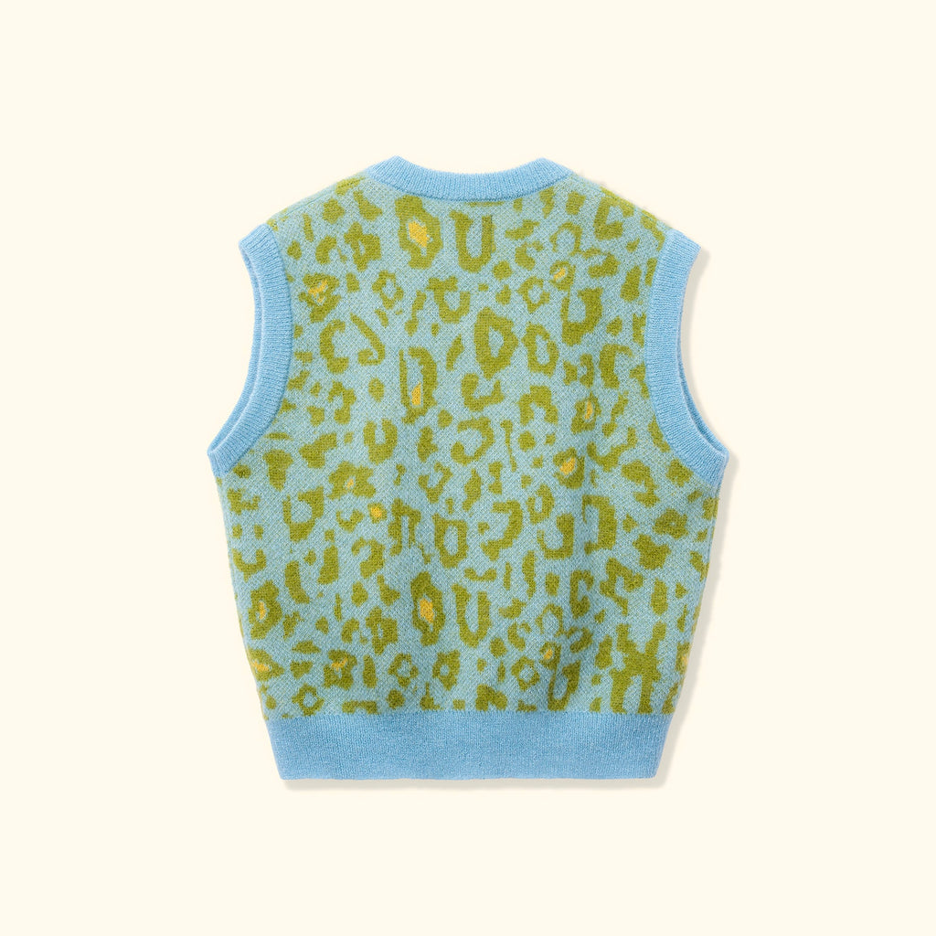 Fleur Camo Sweater Vest Blue/Green