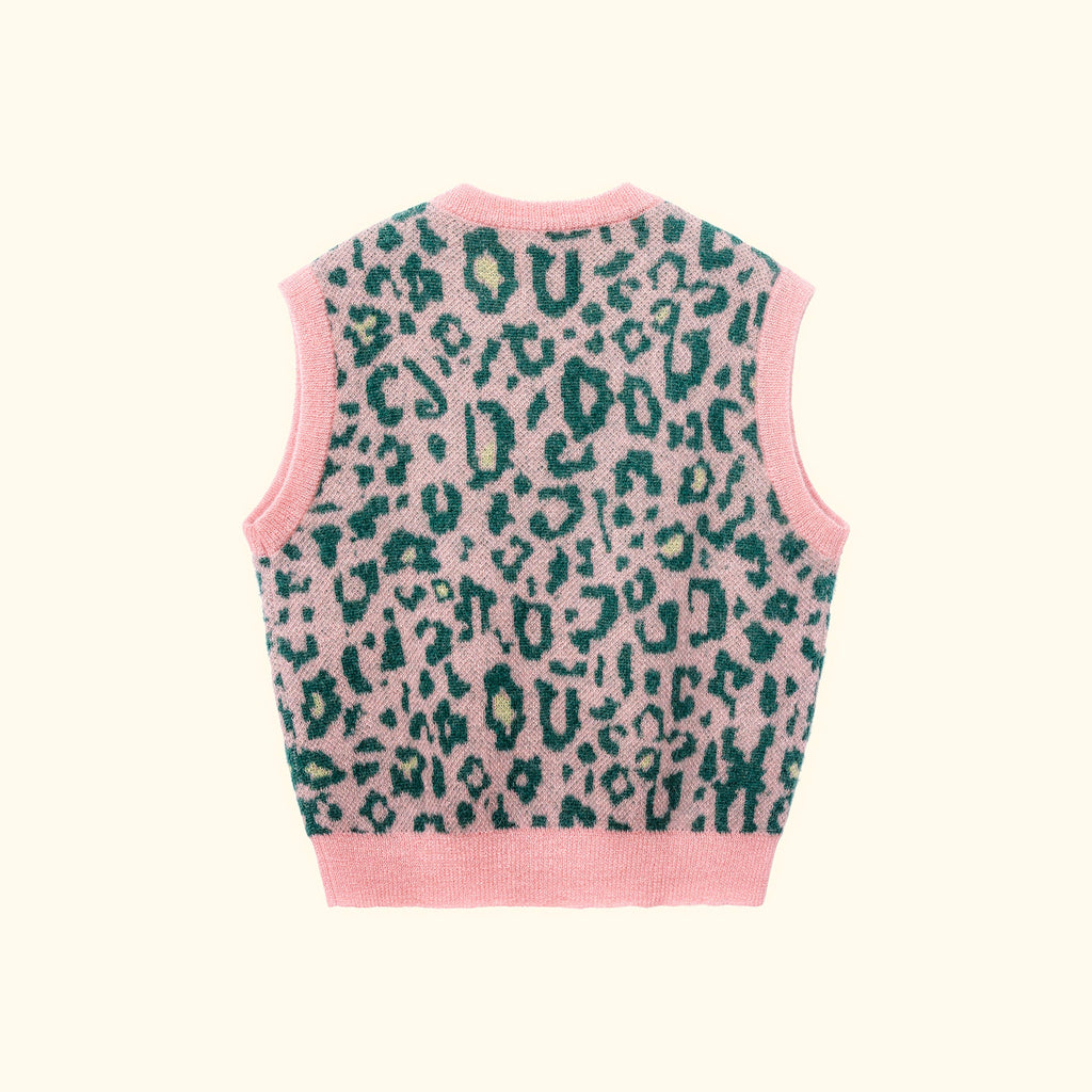 Fleur Camo Sweater Vest Pink/Green