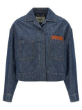 Fendi Chambray Denim Jacket — Navy